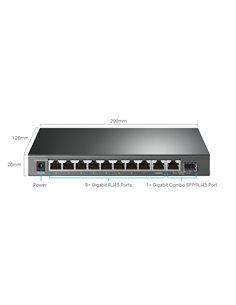 PoE коммутатор TP-LINK TL-SG1210MPE, 8x IEEE 802.3af/at 2