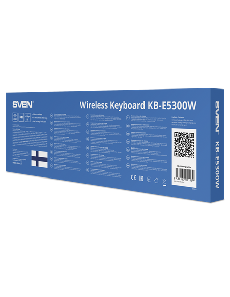 Клавиатура SVEN E5300W, Беспроводное, Чёрный