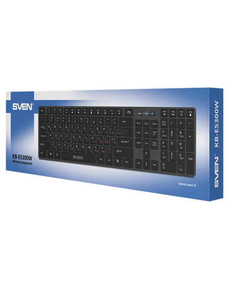 Клавиатура SVEN E5300W, Беспроводное, Чёрный