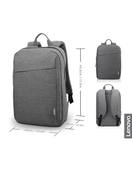 Рюкзак для ноутбука Lenovo B210, 15.6", Полиэстер, Серый