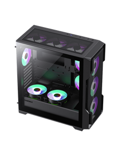 Carcasă PC Gamemax Siege, Midi-Tower, Fără PSU, Negru 2