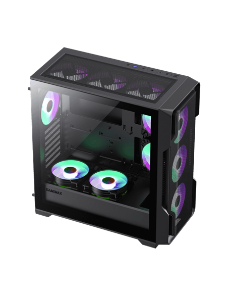 Carcasă PC Gamemax Siege, Midi-Tower, Fără PSU, Negru