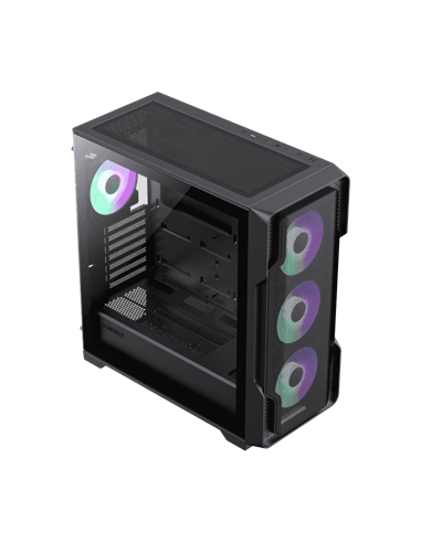 Carcasă PC Gamemax Siege, Midi-Tower, Fără PSU, Negru