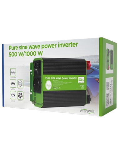 Автомобильный инвертор Energenie EG-PWC-PS500-01, 500Вт, Разноцветный