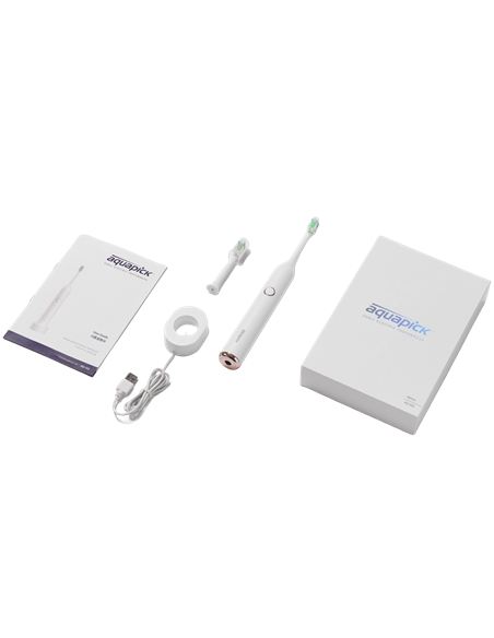 Periuța de dinți electrică sonică Aquapick AQ 102, Alb