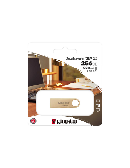 Memorie USB Kingston DataTraveler SE9 G3, 128GB, Auriu
