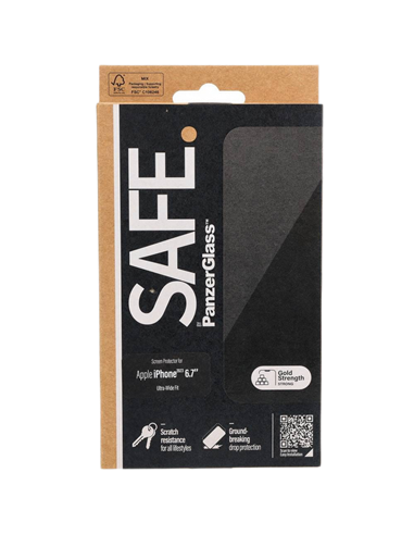 Защитное стекло PanzerGlass SAFE. UWF for iPhone 15 Plus, Прозрачный