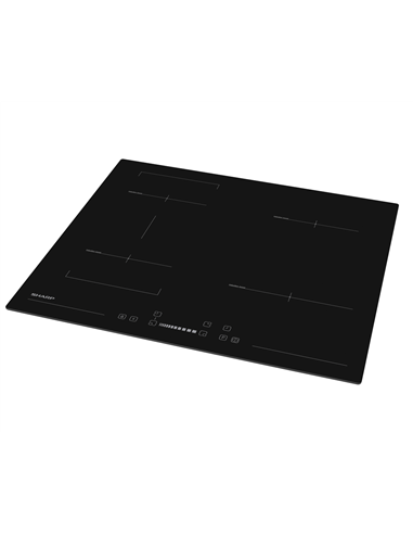 Plită cu inducție Sharp KH-6I27CS0I-EU, Negru