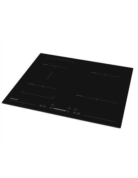 Plită cu inducție Sharp KH-6I27CS0I-EU, Negru