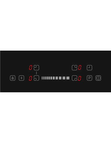 Plită cu inducție Sharp KH-6I27CS0I-EU, Negru