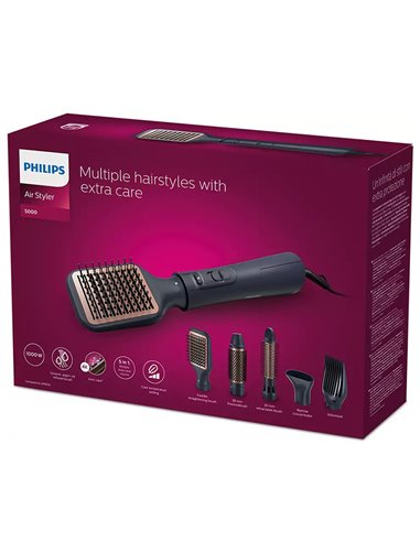 Uscător de păr-perie PHILIPS BHA710/00, 1000 W, Alb