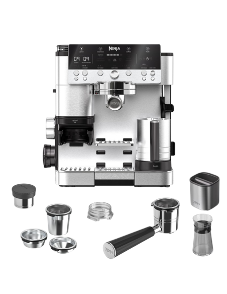 Cafetiera manuala Ninja ES601EU, 1650W, Oțel inoxidabil