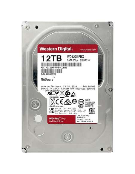 Жесткий диск Western Digital WD Red Pro, 3.5", 12 ТБ <WD122KFBX>