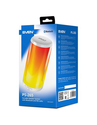 Портативная колонка SVEN PS-260, Белый