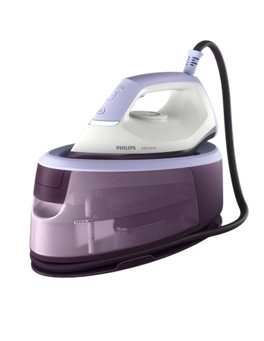 Утюг с парогенератором Philips PSG3000/30, 2400Вт, Белый | Фиолетовый