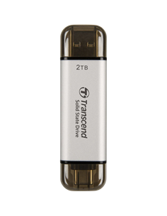 Внешний портативный SSD накопитель Transcend ESD310S, 2 ТБ, Серебристый (TS2TESD310S)