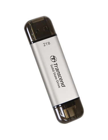 SSD portabil extern Transcend ESD310S, 2 TB, Argintiu (TS2TESD310S)