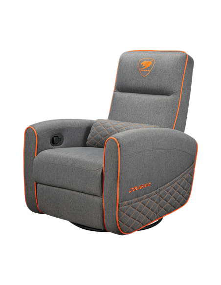 Игровое кресло Cougar FIDOM, Имитация льна, Серый | Оранжевый