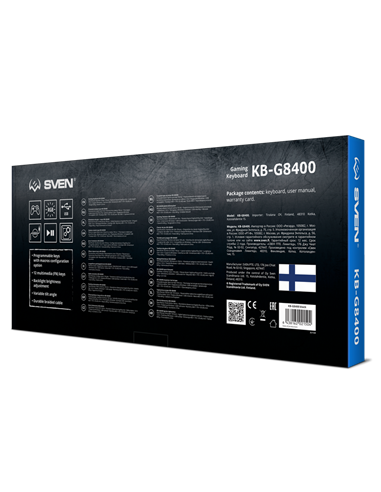 Клавиатура SVEN KB-G8400, Проводное, Чёрный