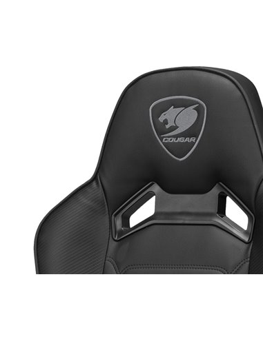 Игровое кресло Cougar Fusion S, ПВХ Кожа, Чёрный