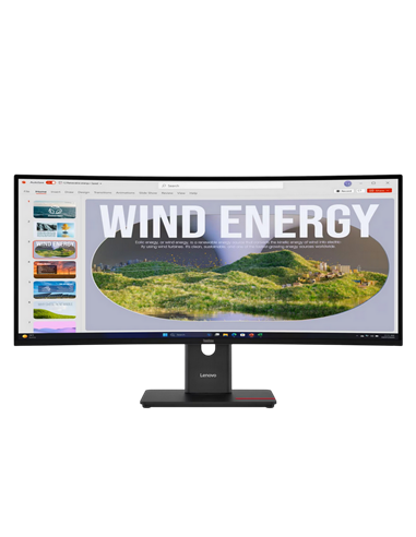 34" Монитор Lenovo T34WD-40, VA 3440x1440 WQHD, Eclipse Black