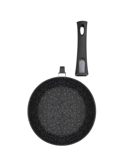 Сковорода RESTO 93012, 24cm, Чёрный