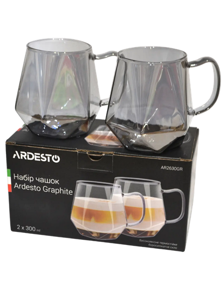 Набор стаканов Ardesto AR2630GR, 300 мл, 2 шт, Прозрачный