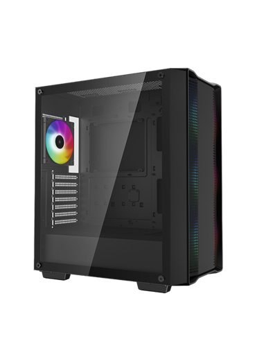 Carcasă PC Deepcool CC560  ARGB V2, Midi-Tower, Fără PSU, Negru