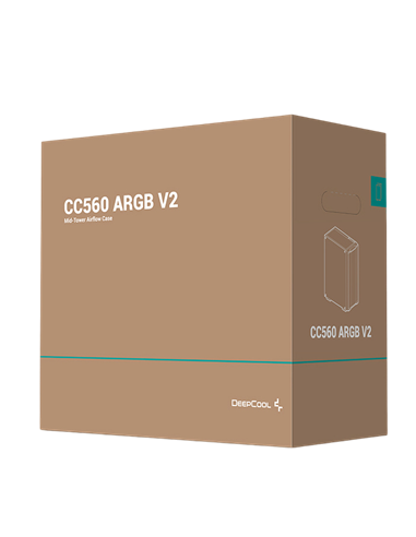 Компьютерный корпус Deepcool CC560  ARGB V2, Midi-Tower, Без блока питания, Чёрный