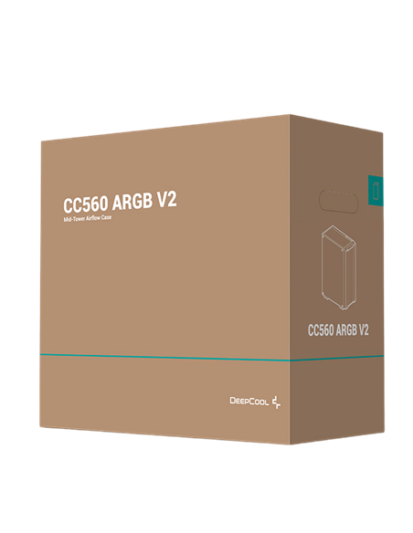 Компьютерный корпус Deepcool CC560  ARGB V2, Midi-Tower, Без блока питания, Чёрный