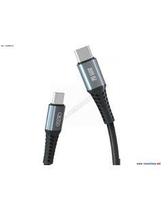 Кабель для зарядки и синхронизации XO NB-Q167, USB Type-C/USB Type-C, 1м, Чёрный 2