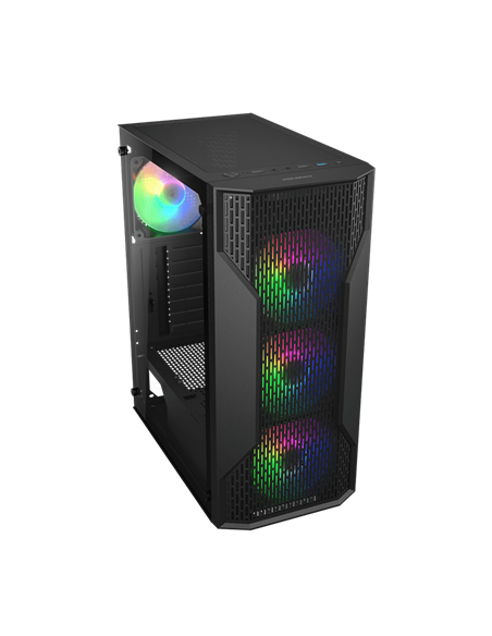 Carcasă PC Cougar MX 110 RGB, Midi-Tower, Fără PSU, Negru