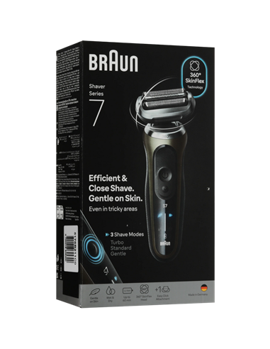 Электробритва мужская Braun 72-C1200s, Черный | Золотистый