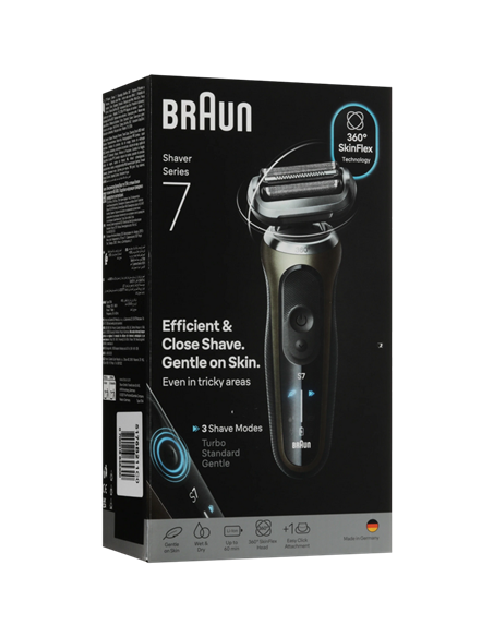 Электробритва мужская Braun 72-C1200s, Черный | Золотистый