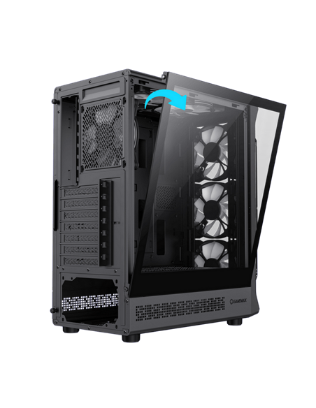 Carcasă PC Gamemax Starlight 2 AB, Midi-Tower, Fără PSU, Negru