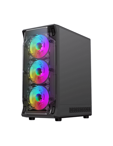 Carcasă PC Gamemax Starlight 2 AB, Midi-Tower, Fără PSU, Negru