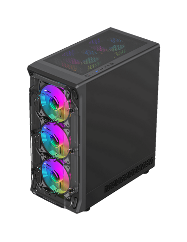 Carcasă PC Gamemax Starlight 2 AB, Midi-Tower, Fără PSU, Negru