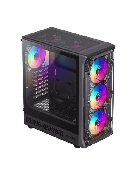 Carcasă PC Gamemax Starlight 2 AB, Midi-Tower, Fără PSU, Negru