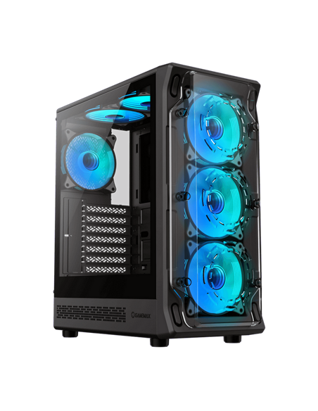 Carcasă PC Gamemax Starlight 2 AB, Midi-Tower, Fără PSU, Negru