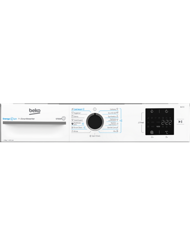 Mașină de spălat Beko BM3WFSU38413WB, 8kg, Alb