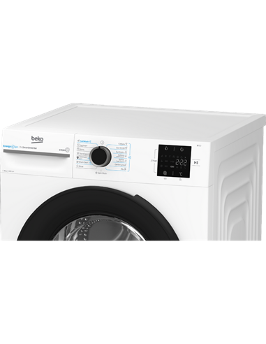 Mașină de spălat Beko BM3WFSU38413WB, 8kg, Alb