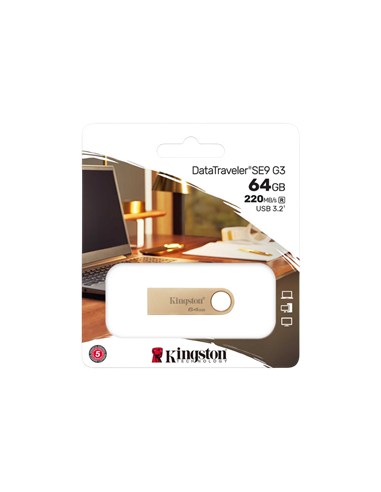 Memorie USB Kingston DataTraveler SE9 G3, 64GB, Auriu