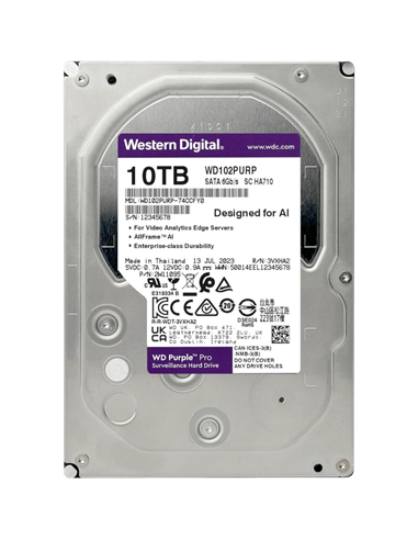 Жесткий диск Western Digital WD Purple Pro, 3.5", 10 ТБ <WD102PURP>