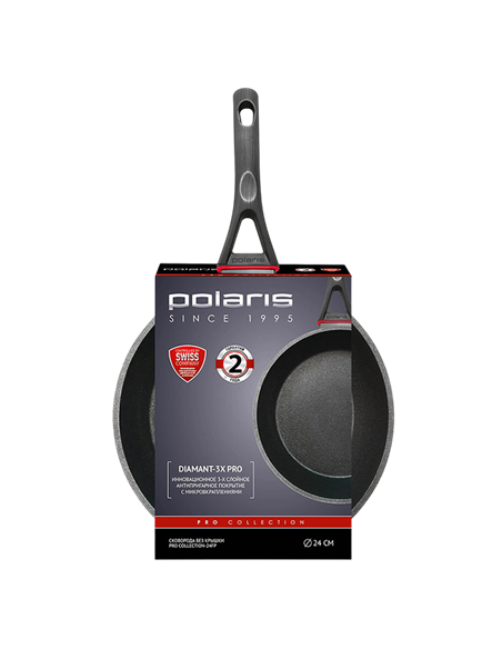 Сковорода Polaris PRO collection-24FP, 24см, Чёрный