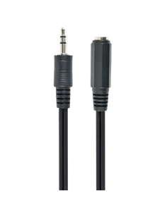 Аудиокабель Cablexpert CCA-423-2M, 3.5mm 3-pin (F) - 3.5mm 3-pin (M), 2м, Чёрный