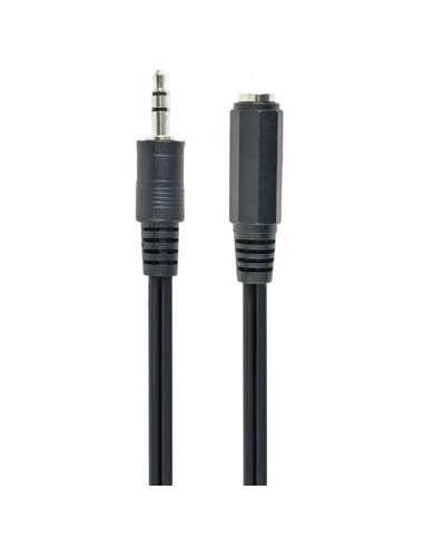 Аудиокабель Cablexpert CCA-423-2M, 3.5mm 3-pin (F) - 3.5mm 3-pin (M), 2м, Чёрный