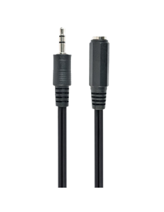 Аудиокабель Cablexpert CCA-423-3M, 3.5mm 3-pin (F) - 3.5mm 3-pin (M), 3м, Чёрный