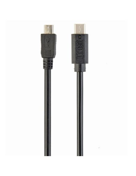 Кабель для зарядки и синхронизации Cablexpert CCP-USB2-mBMCM-6, USB Type-C/micro-USB, 1,8м, Чёрный