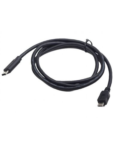 Кабель для зарядки и синхронизации Cablexpert CCP-USB2-mBMCM-6, USB Type-C/micro-USB, 1,8м, Чёрный
