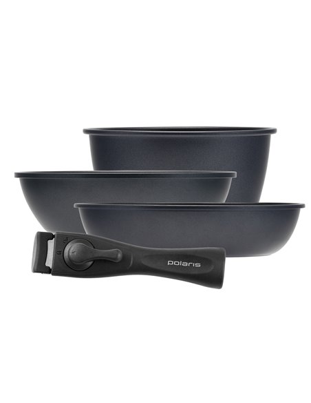 Set de vase Polaris EasyKeep-4DG, 1,7L, Negru